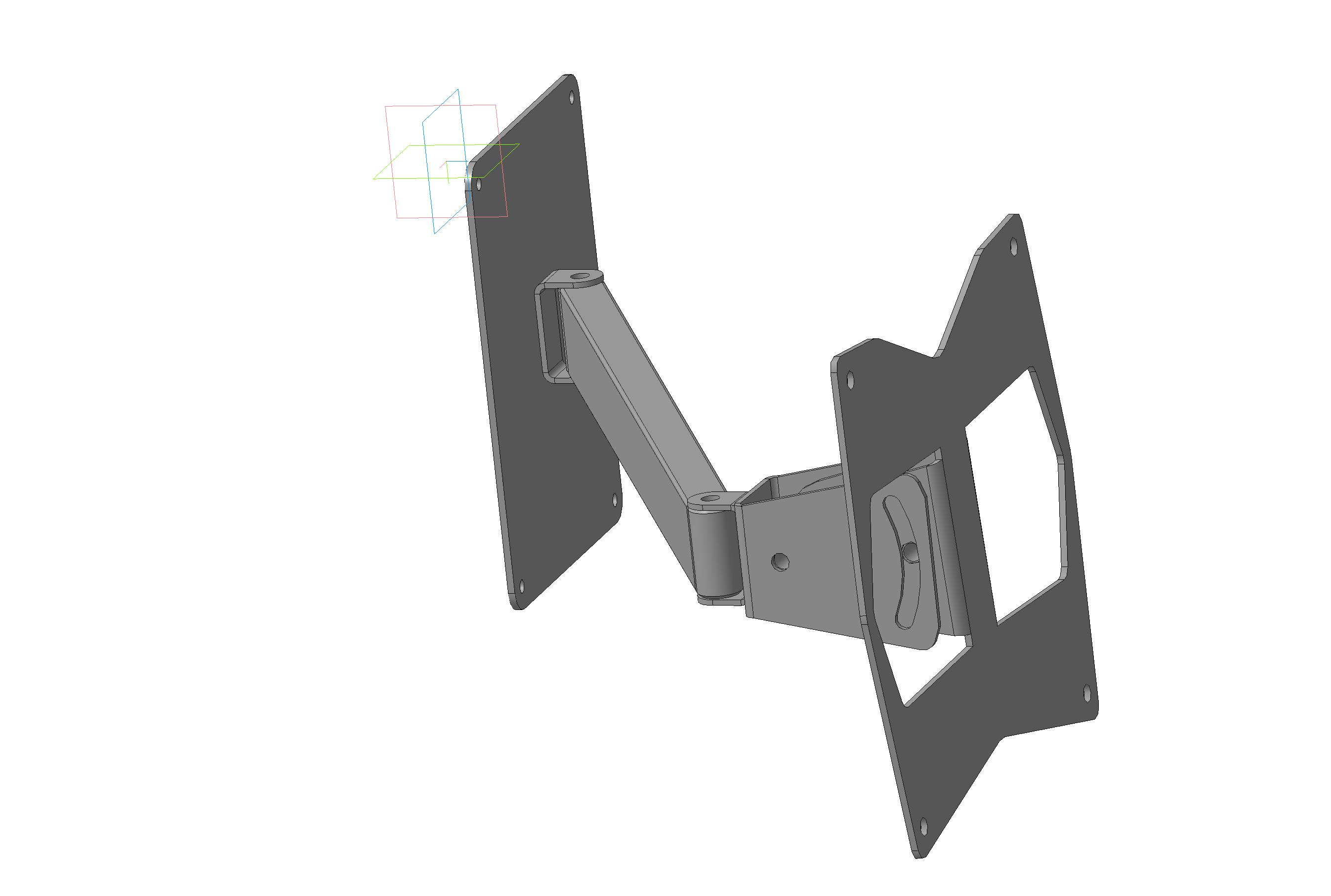 Кронштейн для ЖК телевизора стандарт крепления VESA 200 - Чертежи, 3D .