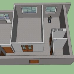 Модель 2 -х комнатной квартиры панельного 9-ти этажного дома 1979 года в 3D