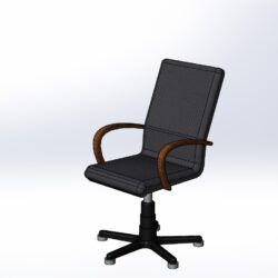 Кресло офисное в SolidWorks