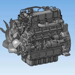 Двигатель Kubota 3D Модель