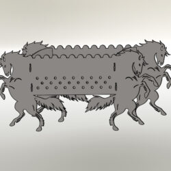Дизайнерский мангал 3D "Лошади"