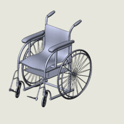 Инвалидная коляска, человек на коляске в 3D формат DWG