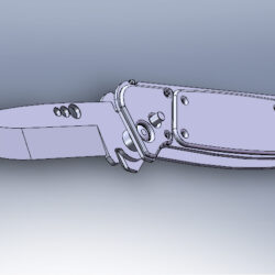 3D сборка складного ножа