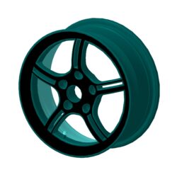 Колесо автомобиля (диск литой радиусом 18 см)
