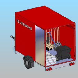 Пожарный прицеп 3D модель