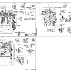Дизельный двигатель Д-245.9Е4-0000100-ЗИЛ (габаритный чертёж)