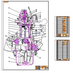 Проектирование автомобильного двигателя 4М40