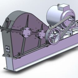 3-х ступенчатый цилиндрический редуктор с приводом