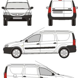 Габаритный чертеж автомобиля Лада Ларгус фургон (Dacia/Renault Logan MCV)
