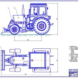Спроектировать бульдозер на базе трактора МТЗ-82