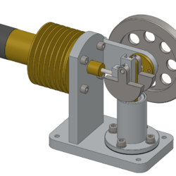 Двигатель Стирлинга в SolidWorks