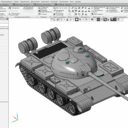 Танк Т-54 3D Модель