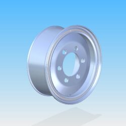 3D сборка колесного диска БТР-40 в масштабе 1:10
