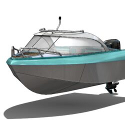 3D модель катера с гидролыжей Север-520 Хардтоп