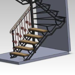 Проект металлокаркаса лестницы