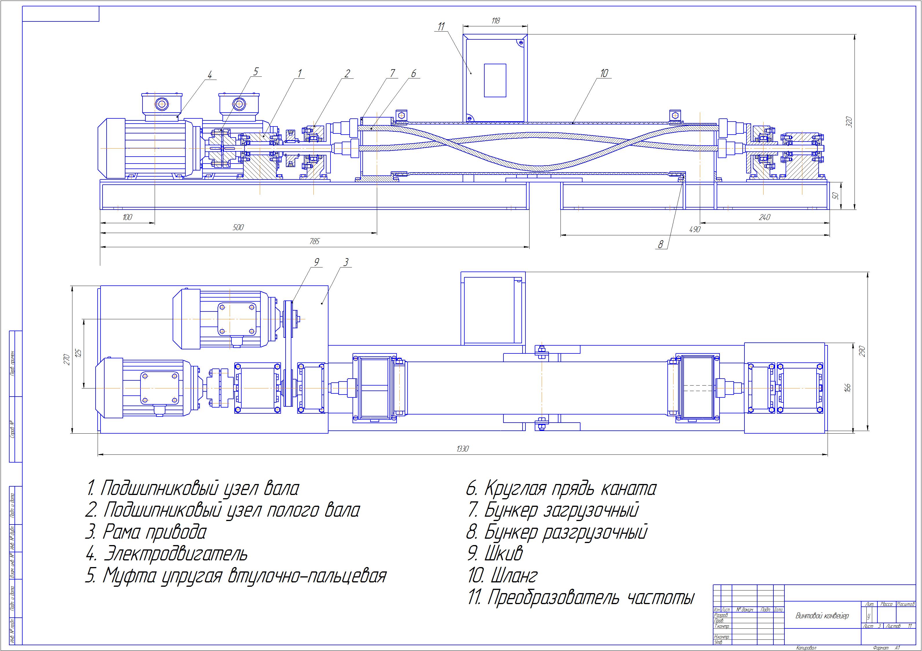 Винтовой конвейер Тип rsu150