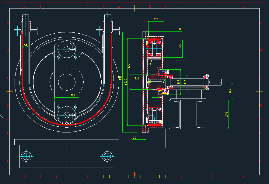 Насос чертеж dwg