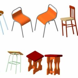 3D Модели стульев различного исполнения