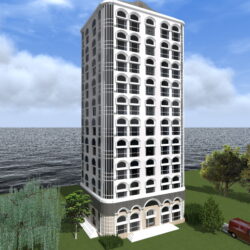 3D Модель многоэтажного здания