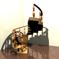 Лестница винтовая 3D