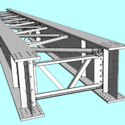 Пролётное строение стальное Lр=15900, 3D