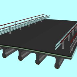 Пролётное строение L=21,0 м автодорожного моста, 3D