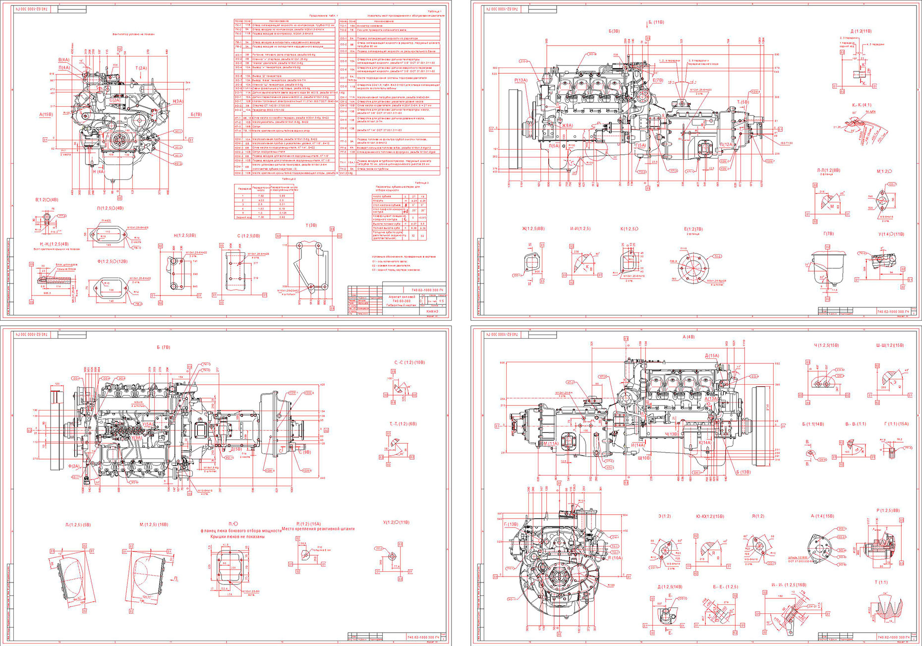 Двигатель камаз чертеж