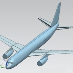 3d модель среднемагистрального пассажирского самолета