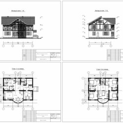 Проект загородного жилого дома (Архитектурные чертежи)