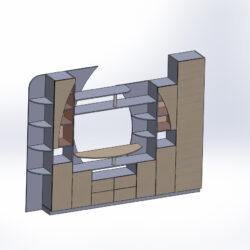3D сборка шкаф стенка