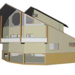Модель загородного дома на две семьи