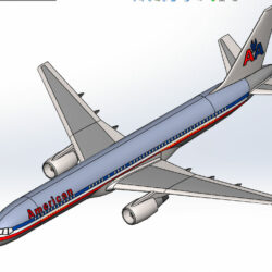 Самолет Boeing 757 в 3D