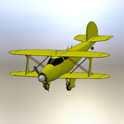 3D самолет Бичкрафт 17
