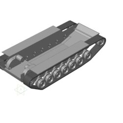 3D Модель нижней части радиоуправляемого танка Abrams M1