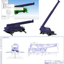 Кран Kobelco RK 250-2 3D Модель