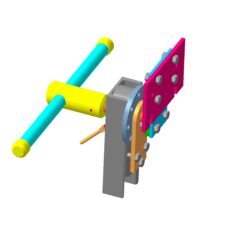 3D Сборка поворотного узла стенда для разборки двигателя