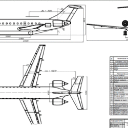 Чертеж общего вида самолета CRJ-200