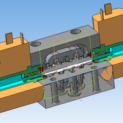 3D модель гидрораспределителя с электроуправлением стыкового монтажа типа РГЕ6