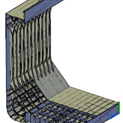 3D модель конструкции корпуса морского навалочного судна