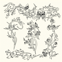 Орнаменты "Растения и бабочки"