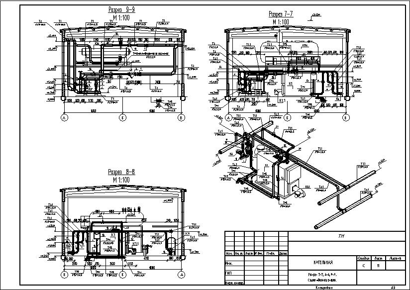 Водогрейная котельная чертежи