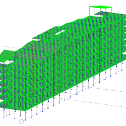 3d-модель сборного железобетонного каркасного здания в ЛИРА-САПР