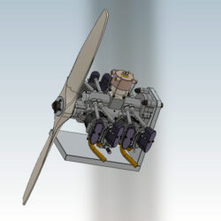 4-х цилиндровый авиадвигатель, авиастроение, двигатель внутреннего сгорания