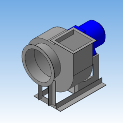 Габаритная модель центробежного вентилятора ВЦ 14-46