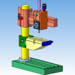 3D модель радиально сверлильного станка 2Л53У