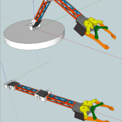 Разработка модели двухстепенного робота с механизмом захвата