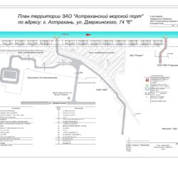 План территории Астраханского морского порта