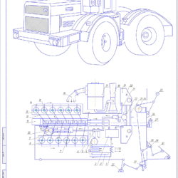 Трактор К-701 со схемой топливной системы двигателя ЯМЗ-240