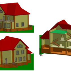 3Д-проект коттеджного дома