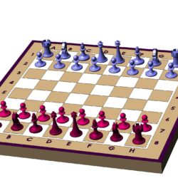 Шахматы с доской 3D сборка